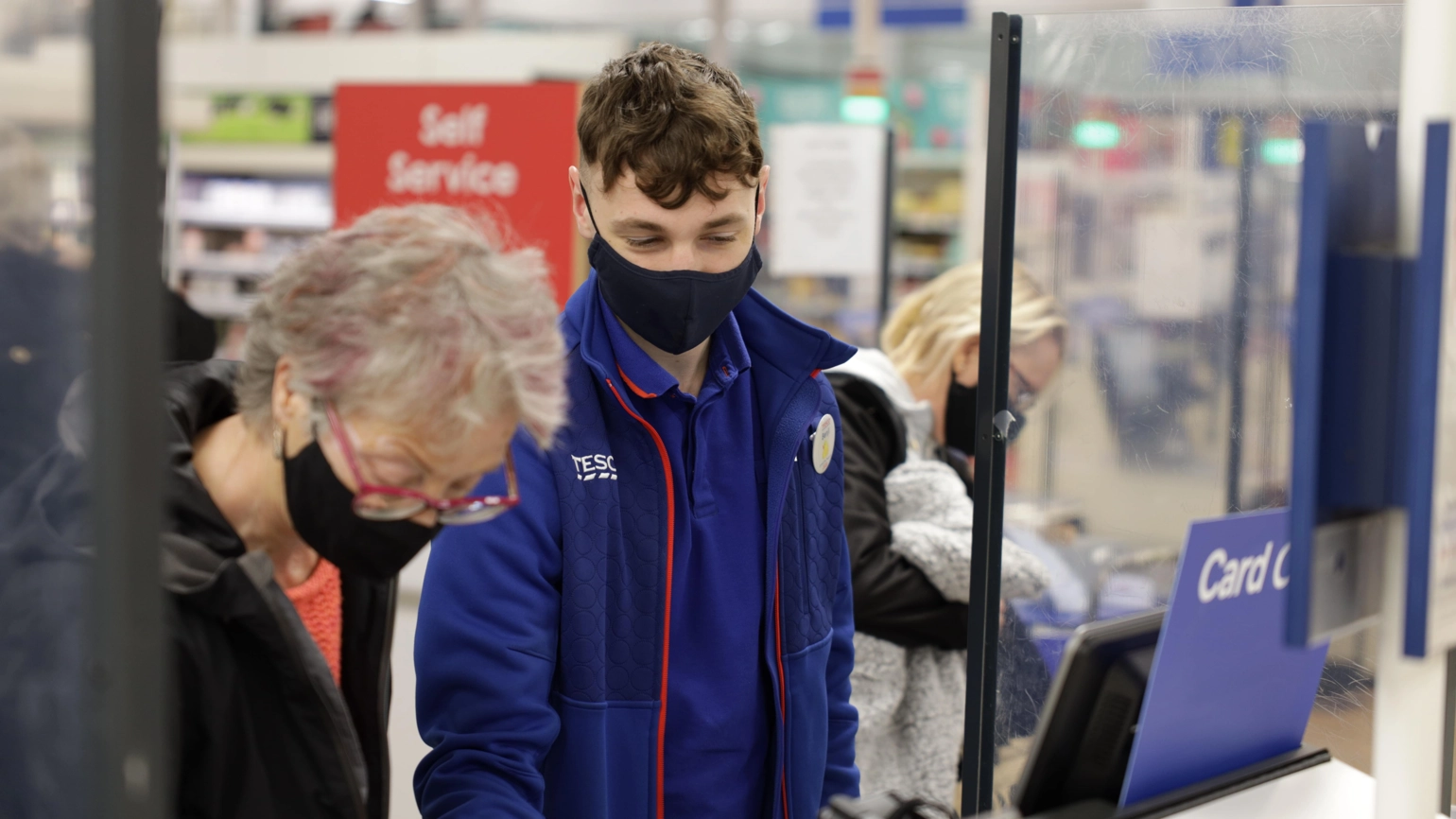 Male Staff Wearing Mask