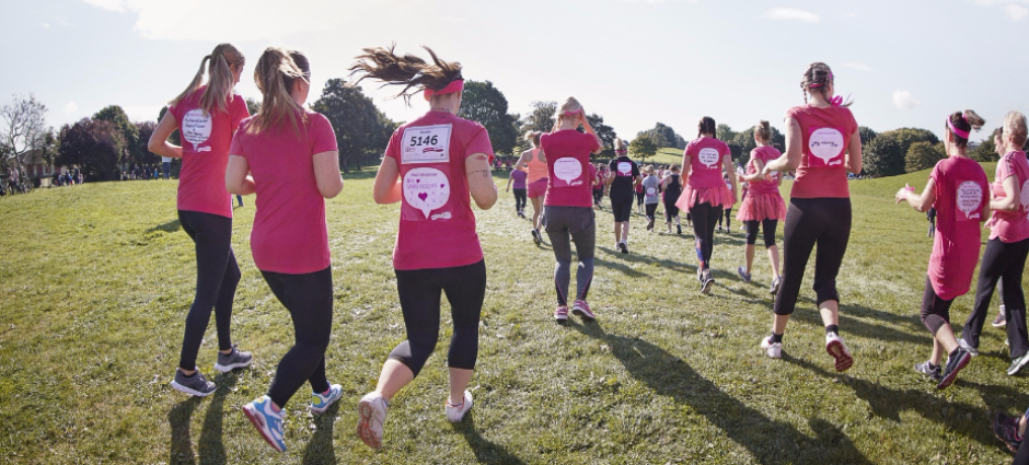 Tesco colleagues taking part in Cancer Research UK's Race for Life to beat Cancer