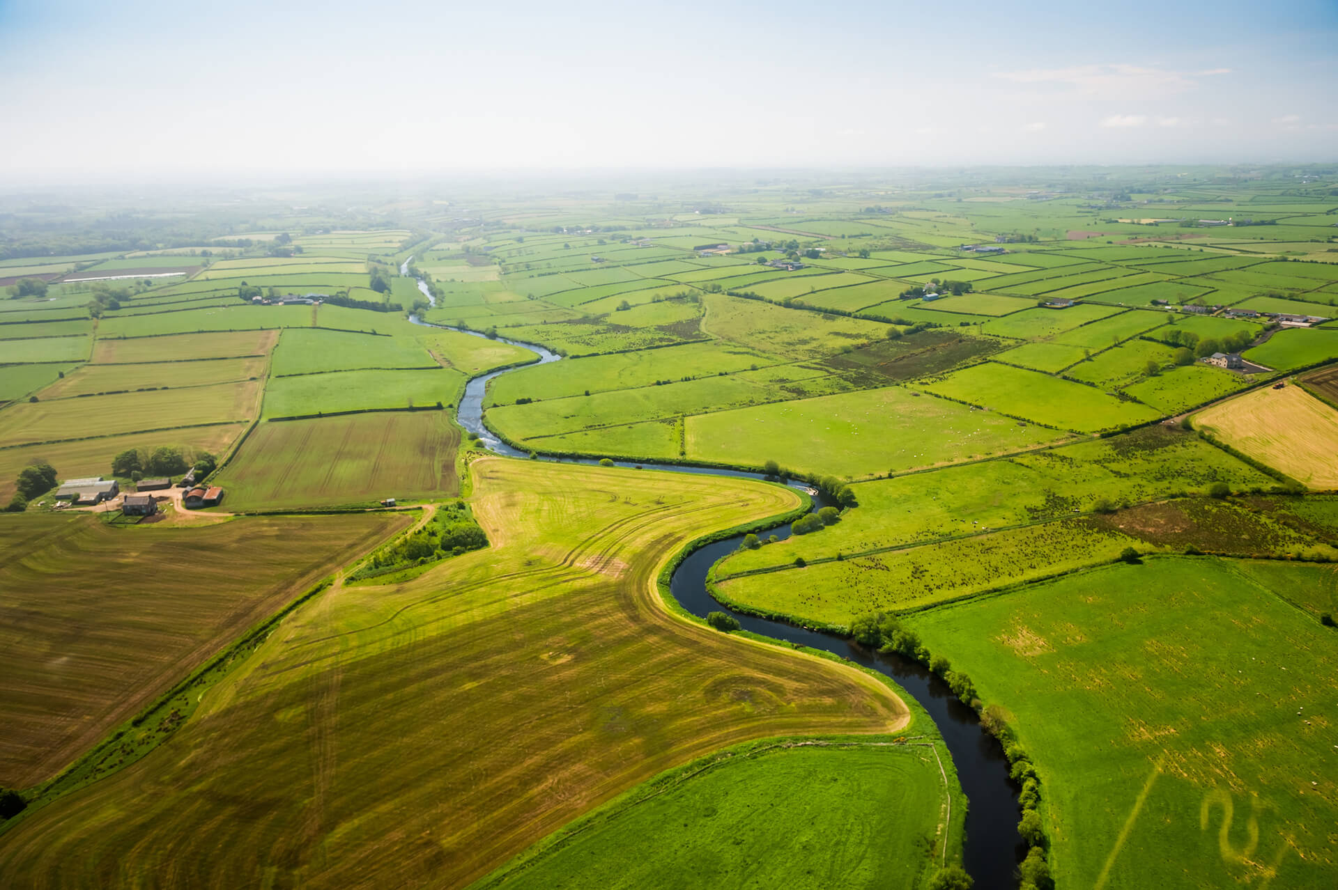 Aerial view of river