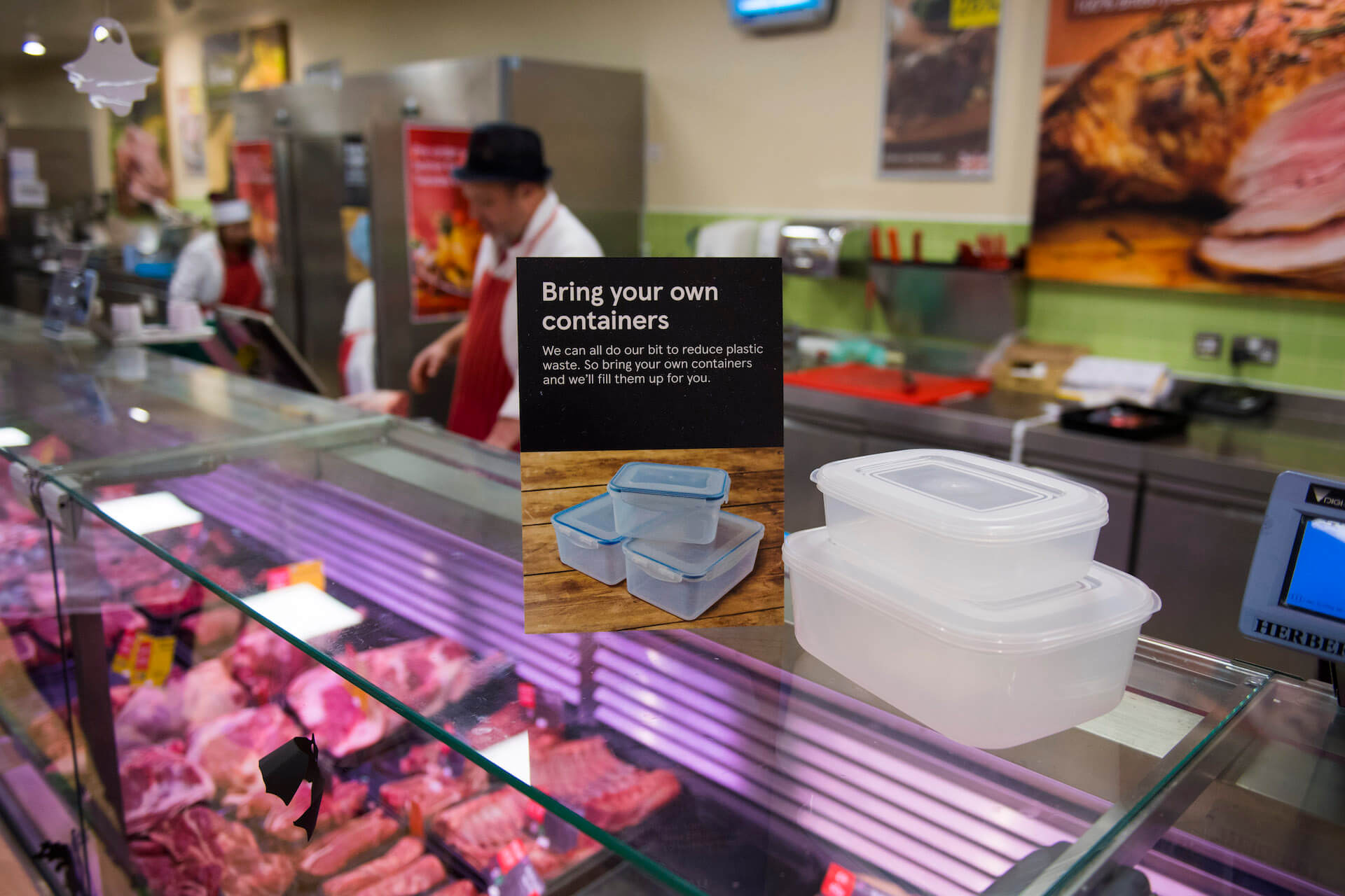Bring your own container sign