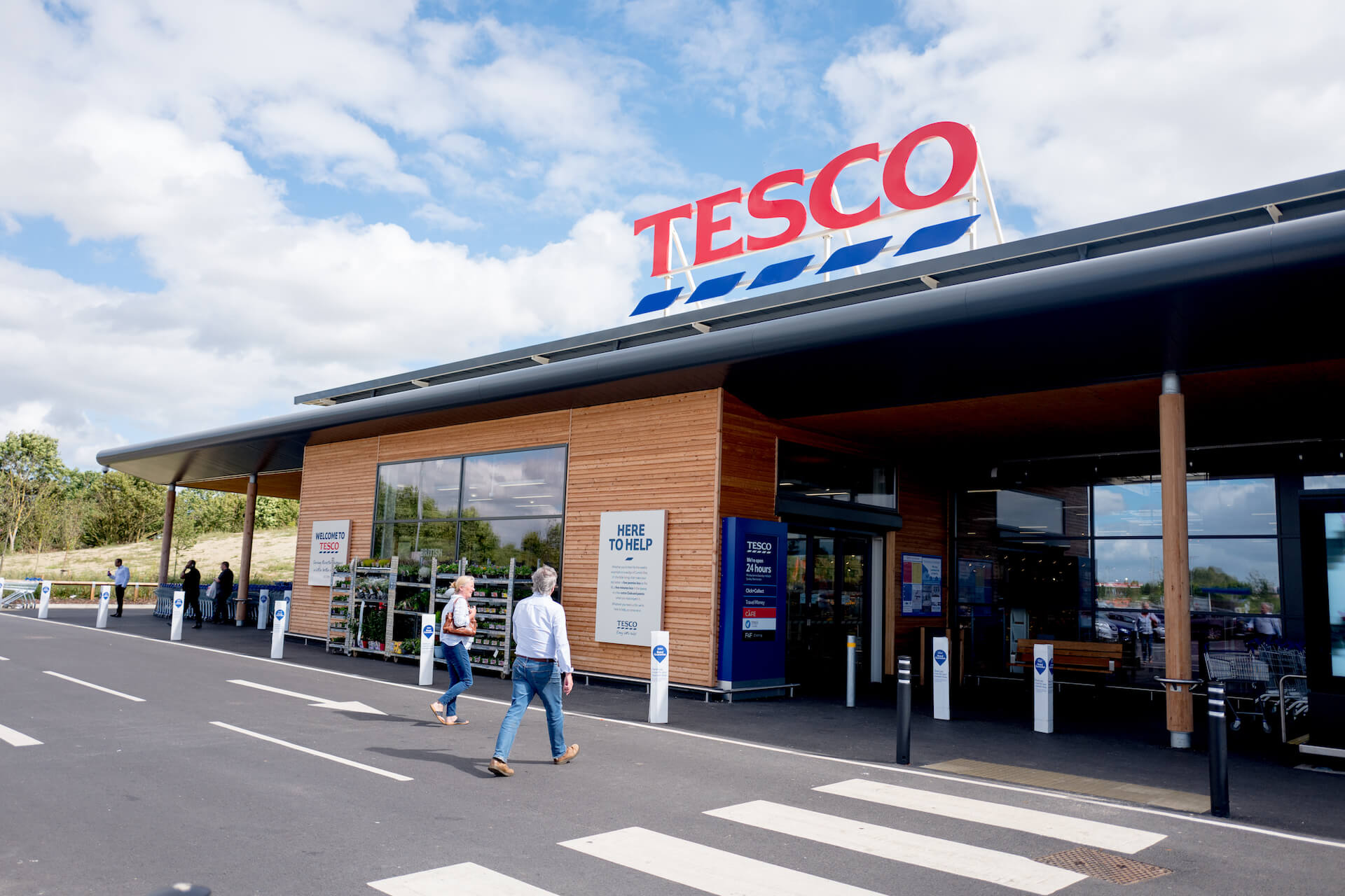 Outside of a Tesco store